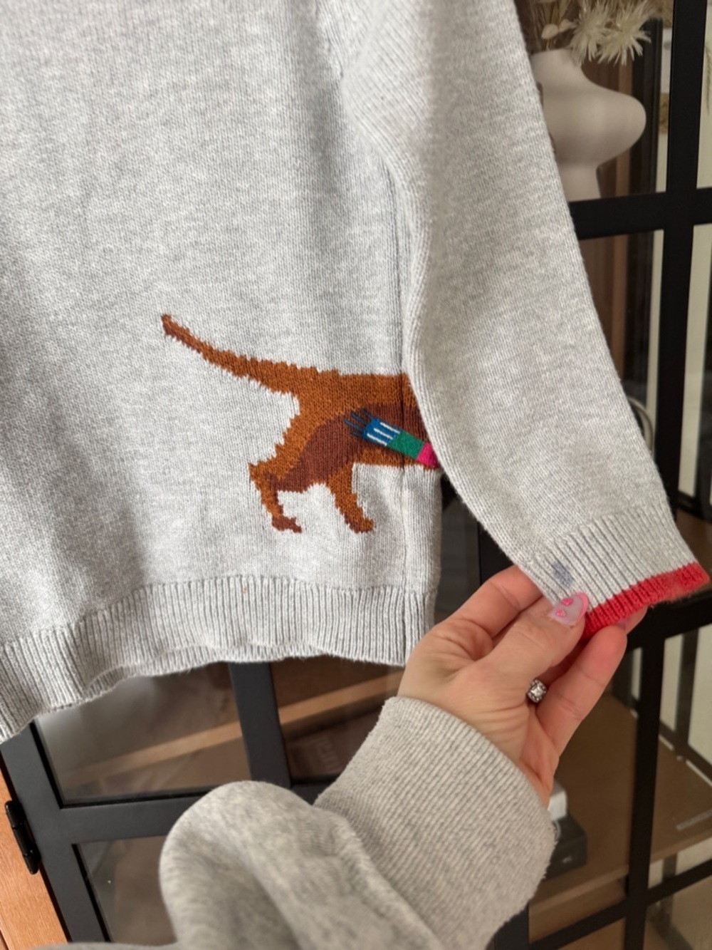 joules dog puppy knit sweater toddler girl dachshund festive cracking stars - Picture 9 of 10